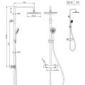 Messingwandmontierte thermostatische Badduschmixer Wasserhahn